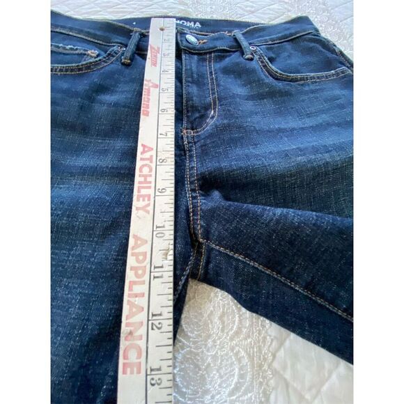 Sonoma Boyfriend Jeans High Waisted Blue Dark Wash Ankle Length Size 4 - Picture 9 of 9